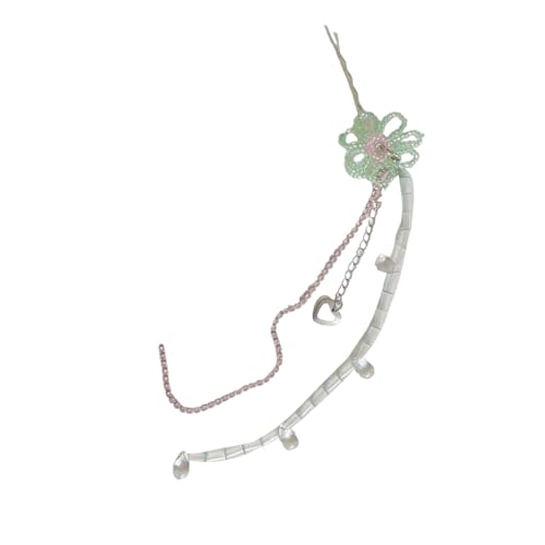 YiNLuax Sekt Strasssteine ​​Blume Barrette Baumelnde Perlen Rand Edelstahl Haarschmuck Geschenk Kristall Quasten Haarnadel Sprudellegierhaarpin Mit Abnehmbaren Quasten Und Blumenmotiven von YiNLuax