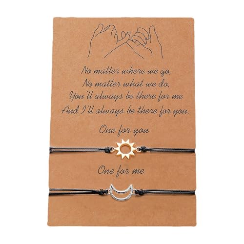 YiNLuax Set Von 2 Eleganten Sonnen Und Mondpaar Armbändern Setzte Ideal Um Liebe In Besonderen Anlässen Wie Valentinstag Für Forever Love Armbänder Auszudrücken von YiNLuax