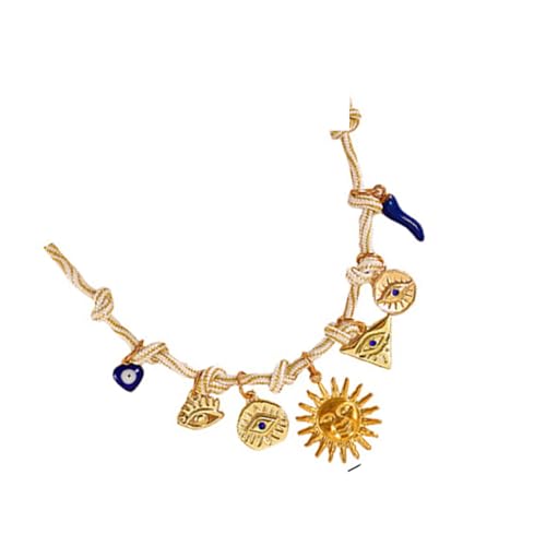 YiNLuax Strandhalskette Mit Shell & Charms Handgefertigtem Stapelbarem Schmuck Für Ihren Leichtgewicht Alloy Beach Party Jewelry von YiNLuax