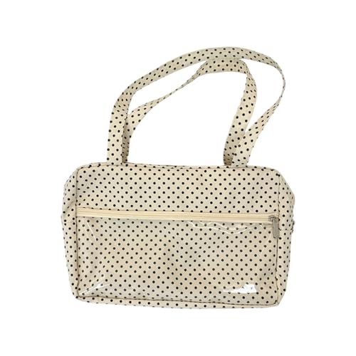 YiNLuax Stylish Dot Design Unterarmtasche Mit Reißverschluss Abschluss Umhängungsbagslarge Handtasche Für Schüler Die Pendelpendel Und Freizeitstraße Cleaant Casual Bbag von YiNLuax
