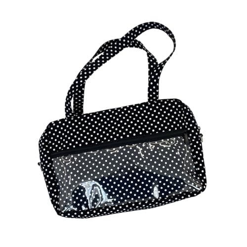 YiNLuax Stylish Dot Design Unterarmtasche Mit Reißverschluss Abschluss Umhängungsbagslarge Handtasche Für Schüler Die Pendelpendel Und Freizeitstraße Cleaant Casual Bbag von YiNLuax