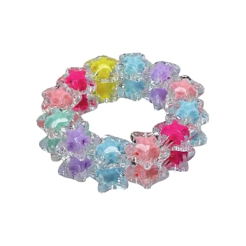 YiNLuax Trendy Dopamin Star Halskette/Armband Mit Regenbogenperlen Für Frauen Modische Schichtkette Schmuckgeschenk Heiße Mädchen Perlen Handkette von YiNLuax