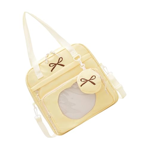 YiNLuax Trendy Transparente Fensterbeutel Leicht Nylon Design Verstellbares Crossbody Gurt Geräumige Essentielle Handtasche Für Teen Girls Trendy Unisex Umhängetasche von YiNLuax