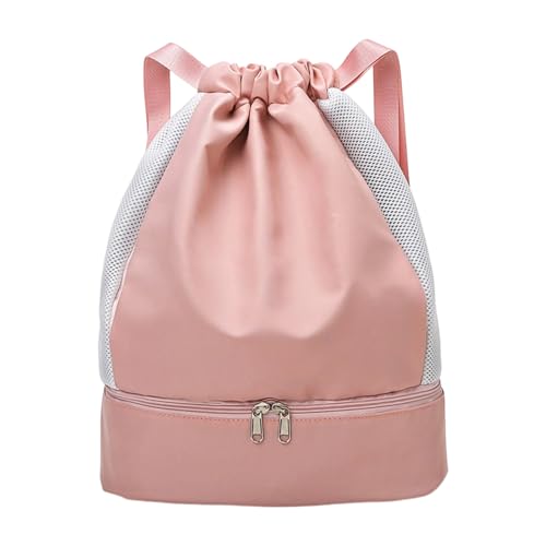 YiNLuax Wasserdichtes Rucksack Mit Trockener Nasstrennung Für Fitnessstudio Sportreisen Praktische Oxford Stoff Daypack Für Frauen Draw String Fach Schwimmstrand Rucksack von YiNLuax