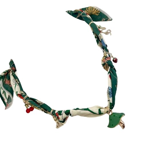 YiNLuax Zarte Verstellbare Samt Kabel Ketten Schlüsselbeinkette Mit Pilzanhänger Und Liebe Detail Geschenk Weiche Seidenschalkette von YiNLuax