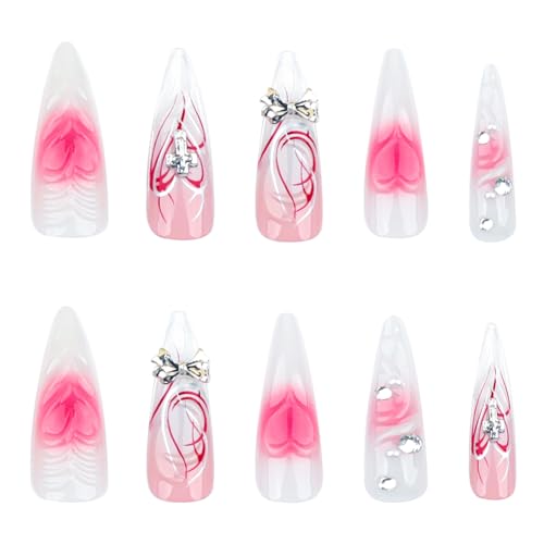 24 Stück Stilettos Zum Aufdrücken Der Nägel Schleifen Französische Künstliche Nägel Künstliche Acrylnägel Künstliche Nägel Kleber Auf Den Nägeln Für Damen 24 Stück Stilettos Zum Aufdrücken Der Nägel Schleifen Französische Künstliche Nägel Künstliche Acrylnägel Künstliche Nägel Kleber Auf Den Nägeln Für Damen von YiQinzcxg
