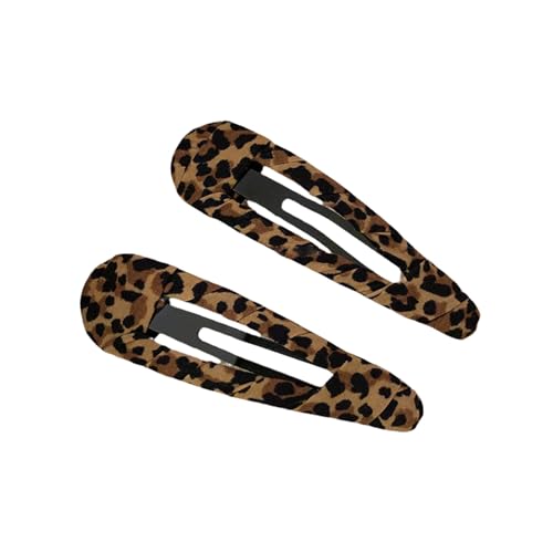 2pcs Modische Koreanische Stile Leoparden Drucken Haarnadel Starker Grip Haarclip Für Verschiedene Outfits Und Ungezwungene Formelle Anlässe von YiQinzcxg