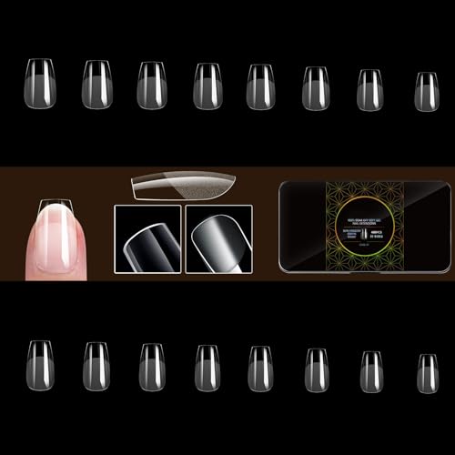 480 Stück Künstliche Nagelspitzen Weiche Gel Spitzen Halbmattierte Nagelspitzen Vollständige Abdeckung Zum Aufkleben Der Nägel Zum Aufdrücken Der Nägel Für Frauen Und Mädchen von YiQinzcxg