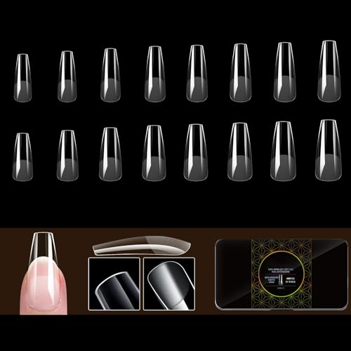 480 Stück Künstliche Nagelspitzen Weiche Gel Spitzen Halbmattierte Nagelspitzen Vollständige Abdeckung Zum Aufkleben Der Nägel Zum Aufdrücken Der Nägel Für Frauen Und Mädchen von YiQinzcxg