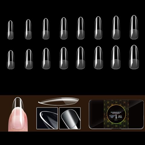 480 Stück Künstliche Nagelspitzen Weiche Gel Spitzen Halbmattierte Nagelspitzen Vollständige Abdeckung Zum Aufkleben Der Nägel Zum Aufdrücken Der Nägel Für Frauen Und Mädchen von YiQinzcxg