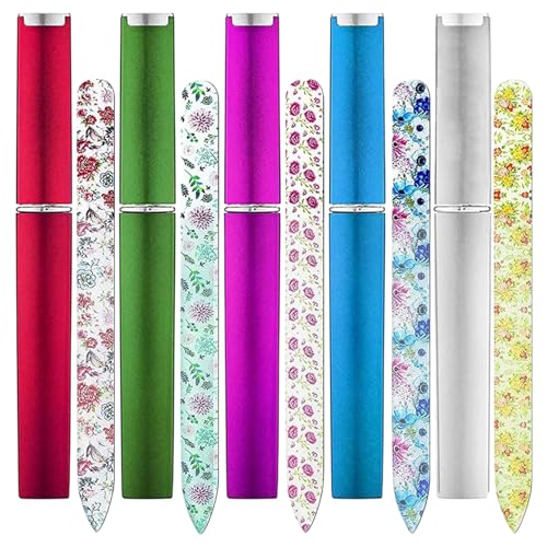 5pcs Glasnägele Datei Mit Doppelseitigen Dateien Professionelle Glasfeile Pediküre Maniküre Für Frauen von YiQinzcxg