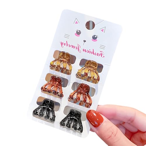 6pcs/set Vintage Styles Leoparden Acrylhaarklauen Haarstücke Haarcliphaarverzier Für Modische Frauen Und Mädchen von YiQinzcxg