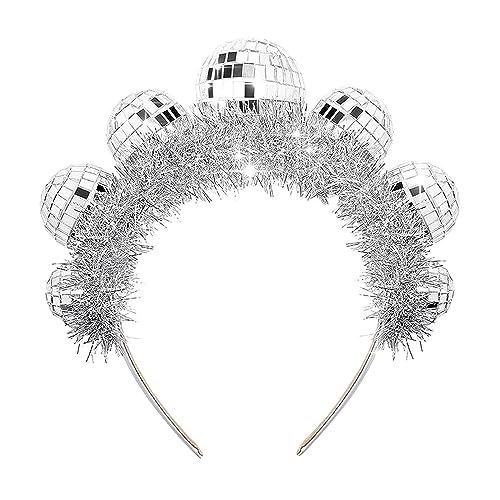 Ball Party Stirnband Neuheit Funk Hairhoop Pailletten Kopfschmuck für Frauen Mädchen Musik Festival Kopf Zubehör Ball Kopfbedeckung Thema Party Zubehör Karneval Kopfbedeckung von YiQinzcxg