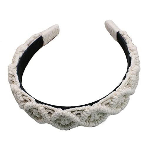 Böhmischer Turban, breite Haarbänder für Frauen, Haarschmuck, Bohemian-Stil, geflochtenes Stirnband, handgewebte Baumwolle, Kopfbedeckung, böhmischer Turban von YiQinzcxg