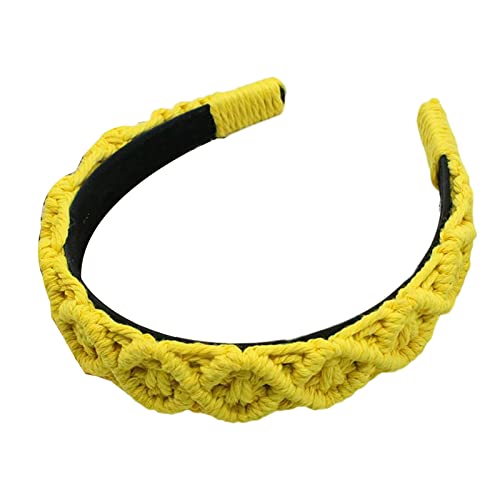 Böhmischer Turban, breite Haarbänder für Frauen, Haarschmuck, Bohemian-Stil, geflochtenes Stirnband, handgewebte Baumwolle, Kopfbedeckung, böhmischer Turban von YiQinzcxg