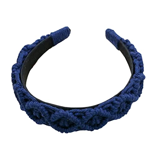 Böhmischer Turban, breite Haarbänder für Frauen, Haarschmuck, Bohemian-Stil, geflochtenes Stirnband, handgewebte Baumwolle, Kopfbedeckung, böhmischer Turban von YiQinzcxg