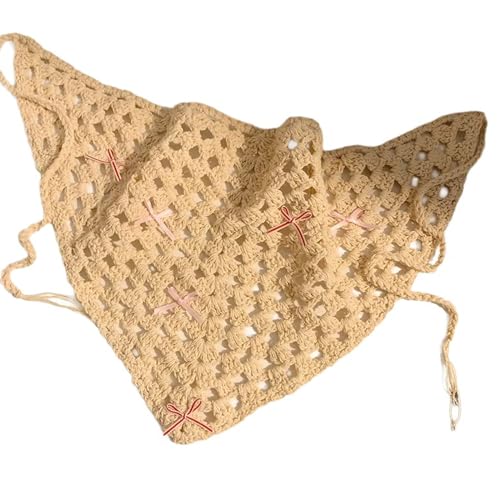 Bunter Häkel Haarschal Weich Und Bequem Schleife Gestrickte Stirnbänder Haarbandana Für Frauen Und Mädchen von YiQinzcxg
