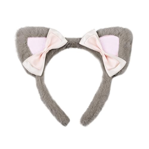 Cartoon Wolf Ohr Haarreifen Niedlicher Haarhalter Halloween Cosplay Party Kostüm Kopfbedeckung für Teenager Frauen Niedliche Stirnbänder für Frauen Niedliche Stirnbänder für Frauen zum Waschen Gesicht von YiQinzcxg