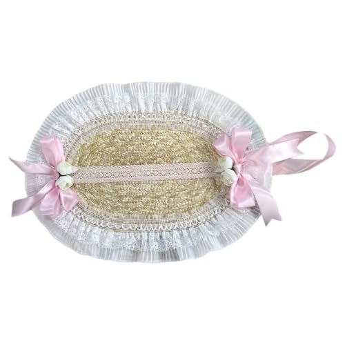 Country Styles Strohhalm Multikolen Handgefertigtes Lolitas Blumenband Für Strandferien von YiQinzcxg