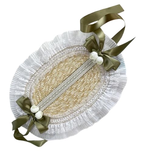 Country Styles Strohhalm Multikolen Handgefertigtes Lolitas Blumenband Für Strandferien von YiQinzcxg