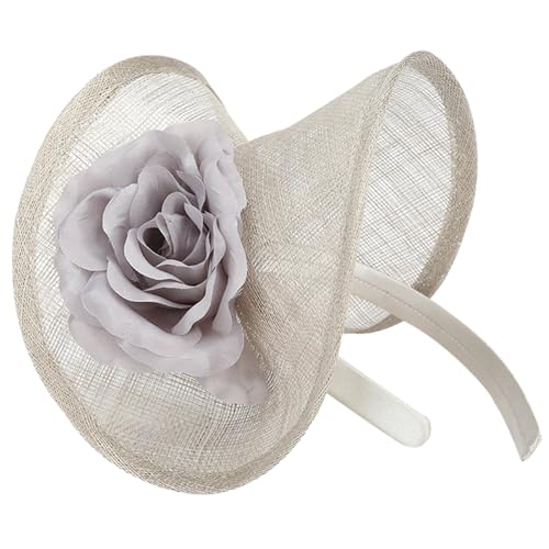 Damen-Fascinator-Stirnband für Abdeckung, weißes Haar, Netz-Schleier-Haarband, Vintage-Stirnband zum Fotografieren, Haarbänder für Braut, Braut-Haarschmuck, Braut-Haarschmuck für Frauen, Braut-Haar von YiQinzcxg