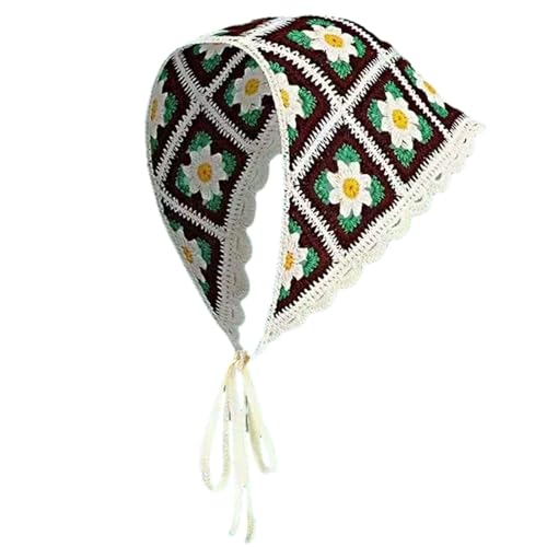 Damen-Haarband mit Blumenmuster, Bohemia, aufwändiges Kopftuch, Turban-Bandanas, Haarband für den Urlaub, Kopfwickel für schwarze Frauen von YiQinzcxg