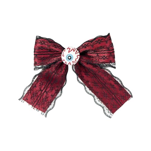 Dunkle Flache Clip Haarnadel Spitze Augapfel Balletcore Kopfbedeckung Bündel Clip Elegante Schleife Haarspange Foto Requisiten von YiQinzcxg