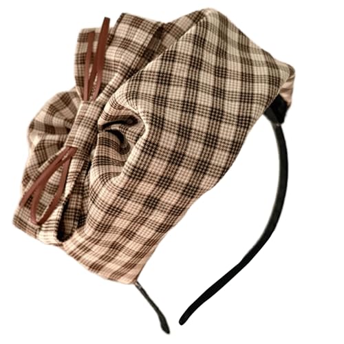 Elegante Bowtie Halbe Stirnband Hohe Schädel Haarband Französisch Plaids Hairhoop Für Weibliche Teaparty Haar Gestaltung Ornamente von YiQinzcxg