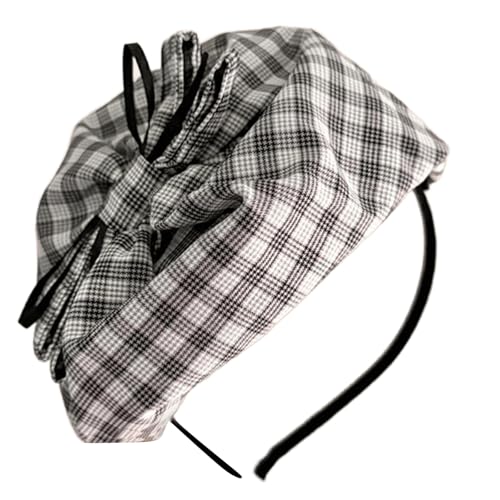 Elegante Bowtie Halbe Stirnband Hohe Schädel Haarband Französisch Plaids Hairhoop Für Weibliche Teaparty Haar Gestaltung Ornamente von YiQinzcxg