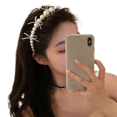 Elegante Perlen Bowknot Stirnband Braut Hochzeit Hairhoop Musikfestival Kopfbedeckung Auffällige Haarband Elegante Perlen Bowknot Stirnband Braut Hochzeit Hairhoop Musikfestival Kopfbedeckung Auffällige Haarband von YiQinzcxg