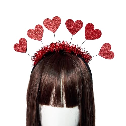 Eleganter Haarreif für Neujahr, Glitzer, Valentinstag, Herz-Stirnband, Party-Kopfbedeckung, Rosenverkauf, Pedlar, Haarreif, Neujahrs-Stirnbänder, Partyzubehör von YiQinzcxg