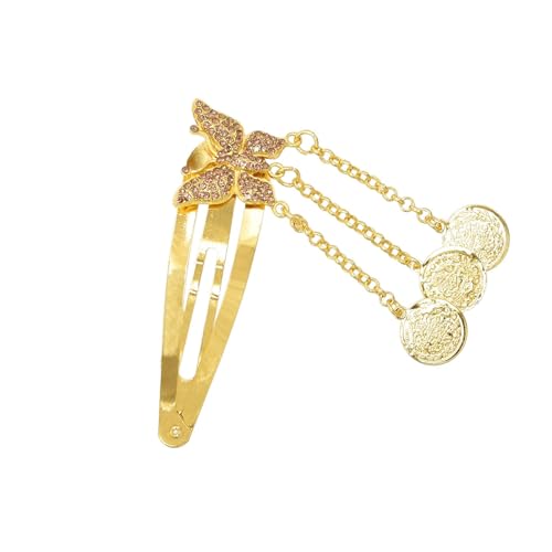 Eleganter Haarschmuck Aus Legierung Mit Goldenen Quasten Und Funkelnden Strasssteinen Perfekt Für Partys Und Feiern von YiQinzcxg