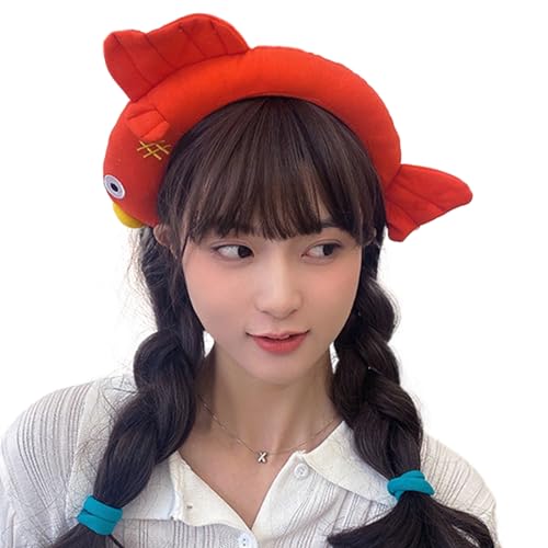 Entzückendes Fisch-Stirnband, Abschlussbälle, Geburtstags-Haarband, festliche Kopfbedeckung, Cartoon-Fisch, Cartoon-Fisch-Haar-Kopfschmuck, niedliche Stirnbänder für Mädchen von YiQinzcxg