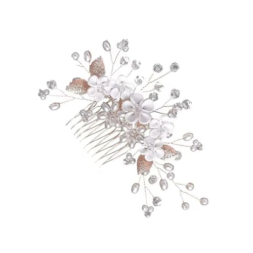 Exquisiter Braut Haarschmuck Exquisiter Haarkamm Mit Kristallen Und Perlen Accessoire Für Die Braut Und Formelle Anlässe von YiQinzcxg