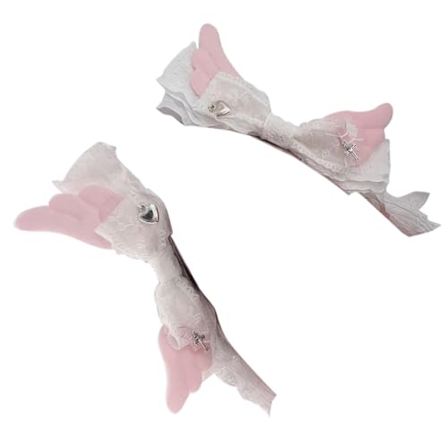 Flügel Haarnadel Große Schleifen Haarspange Schwarz Elegant 2000er Jahre Trend Schleifen Bündel Kopfbedeckung Süßer Balletcore von YiQinzcxg