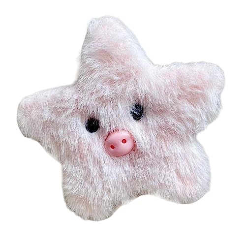 Furry Star Oink Y2K Haargummi Zubehör Süß Lustige Haarnadel Frauen Mädchen Flache Clips Haarnadel Mädchen Kopf Ornamente Kinder Haarschmuck von YiQinzcxg