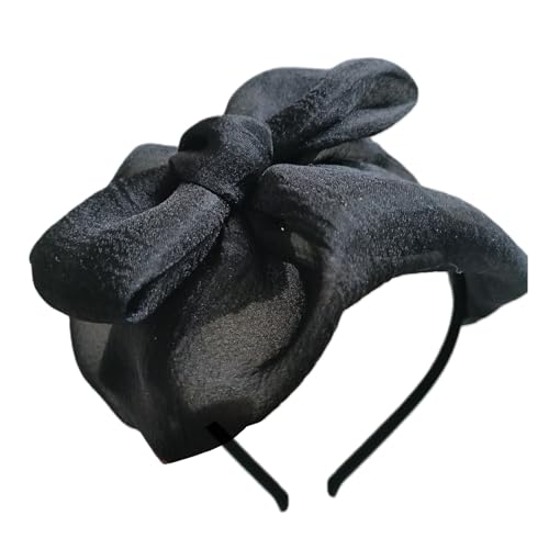 Gefiederte Halbhut Bowknot Haarband Für Weibliche Französische Haarhoop Abendkleider Haircover Vintage Party Haarzubehör von YiQinzcxg