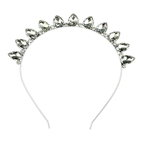 Glänzendes, dünnes Seiten-Stirnband mit buntem Glasdekor, einzigartiger Haarreif für Damen, Braut, Hochzeit, Party, Kopfbedeckung, Hochzeitshaarschmuck für Damen, zarter Hochzeits-Haarschmuck für von YiQinzcxg