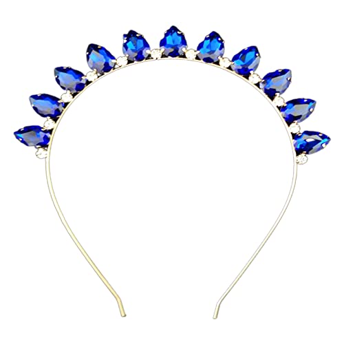 Glänzendes, dünnes Seiten-Stirnband mit buntem Glasdekor, einzigartiger Haarreif für Damen, Braut, Hochzeit, Party, Kopfbedeckung, Hochzeitshaarschmuck für Damen, zarter Hochzeits-Haarschmuck für von YiQinzcxg