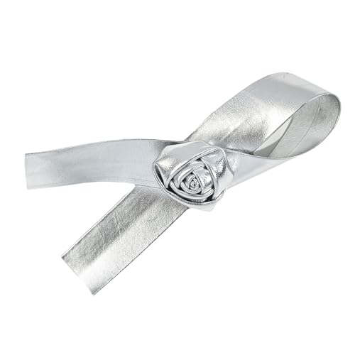 Haarspange Schleifen Silber 2000er Jahre Balletcore Schleifen Flache Clip Balletcore Haarnadel Schleifen Elegante Haarspange Für Bündel von YiQinzcxg