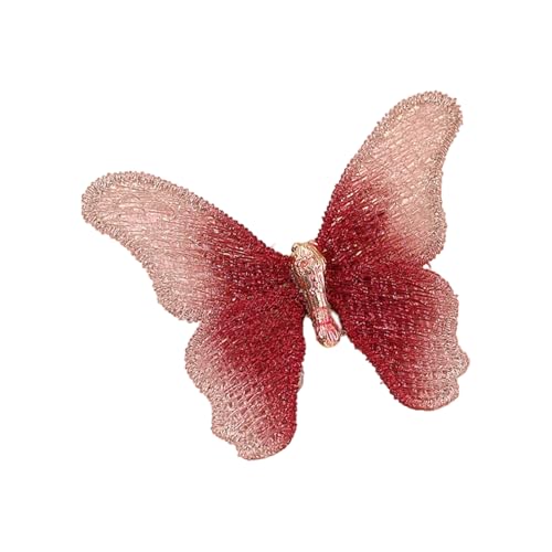 Helles Schmetterlingsbroschen Modische Legierungslegierung Sicherheitsausweis Pin Pleasant Wear Für Alltägliche Outfits Handgefertigte Schmetterlingsbrosche Für Kleider von YiQinzcxg