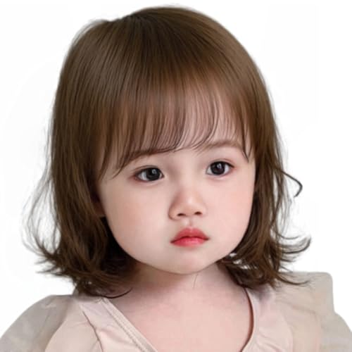 Kinder Synthetische Kurze Perücken Mit Lockigem Bang Natürliche Haarlinien Atmungsaktiv Für Partys Cosplay Kostüm Event Easy Wartes Kinder Rollenspiele Rollenspiele von YiQinzcxg
