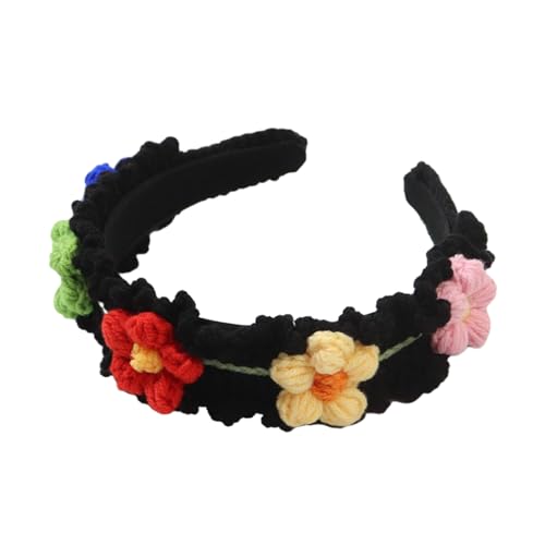 Kopfbedeckung, Abschlussball, Geburtstag, gehäkelt, lässig, Kopfbedeckung, elegante Blume, Haarschmuck, Zubehör, Blumen-Stirnband für Mädchen von YiQinzcxg