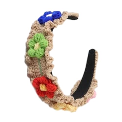 Kopfbedeckung, Abschlussball, Geburtstag, gehäkelt, lässig, Kopfbedeckung, elegante Blume, Haarschmuck, Zubehör, Blumen-Stirnband für Mädchen von YiQinzcxg