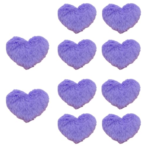 Kunsthandwerk Plüsch Herz Applikationen Für Haarspangen Handgefertigt Trendige Cartoon Kopfbedeckung Dekorative Haarspangen von YiQinzcxg