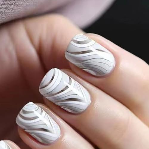 Kurze Quadratische Nägel Tipps Künstliche Nägel Kleber Auf Den Nägeln Aufklebende Nägel Aufdrückende Nägel Künstliche Falsche Nägel Für Damen Und Mädchen von YiQinzcxg