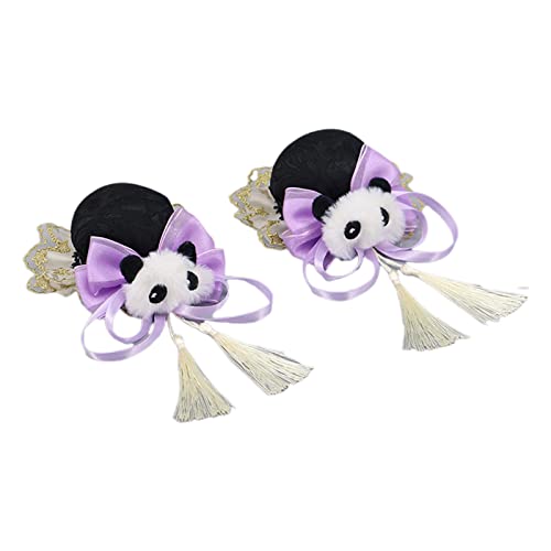 Lolitas Kopfschmuck, niedliches Haar-Accessoire, Cosplay-Haarspange, Plüsch-Panda-Schleife, Dekoration, süße Haarnadeln, 10,2 x 30,5 cm, Schleife, Panda, Haarspange, für Erwachsene, Damen, von YiQinzcxg