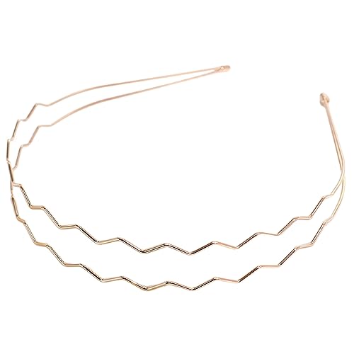 Metall-Stirnbänder mit 2/3-lagigem Draht, für Damen, Hochzeits-Haarband, elastisches Metall-Haarband für Mädchen, Metall-Stirnband, dick von YiQinzcxg