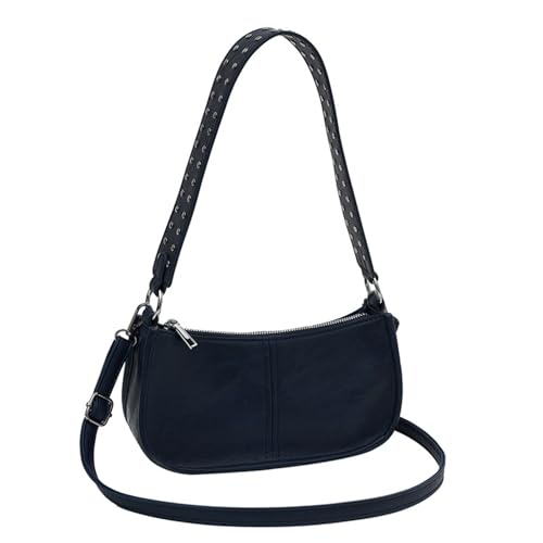 Mode PU Lederumhängetasche Für Frauen 90er Jahre Styles Retro Nieten Besetzt Crossbody Geldbörse Handtasche Mit Zwei Trägern Trendige Handtasche von YiQinzcxg