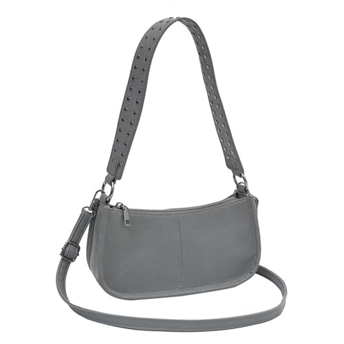 Mode PU Lederumhängetasche Für Frauen 90er Jahre Styles Retro Nieten Besetzt Crossbody Geldbörse Handtasche Mit Zwei Trägern Trendige Handtasche von YiQinzcxg